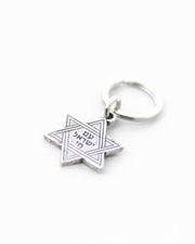 Star of David keychain Hebrew jewish am yisrael chai