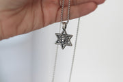 Star of David necklace for men am yisrael chai lion jewish gift from Israel