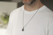 Star of David necklace for men am yisrael chai lion jewish gift from Israel
