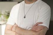 Star of David necklace for men am yisrael chai lion jewish gift from Israel