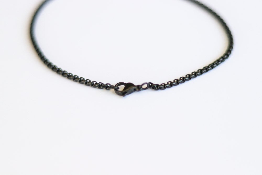 black chain anklet for men