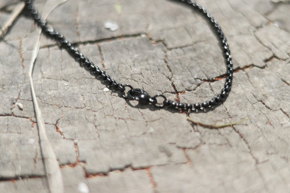 black chain anklet for men