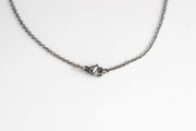 silver crescent moon chain necklace for men - Shani and Adi Jewelry