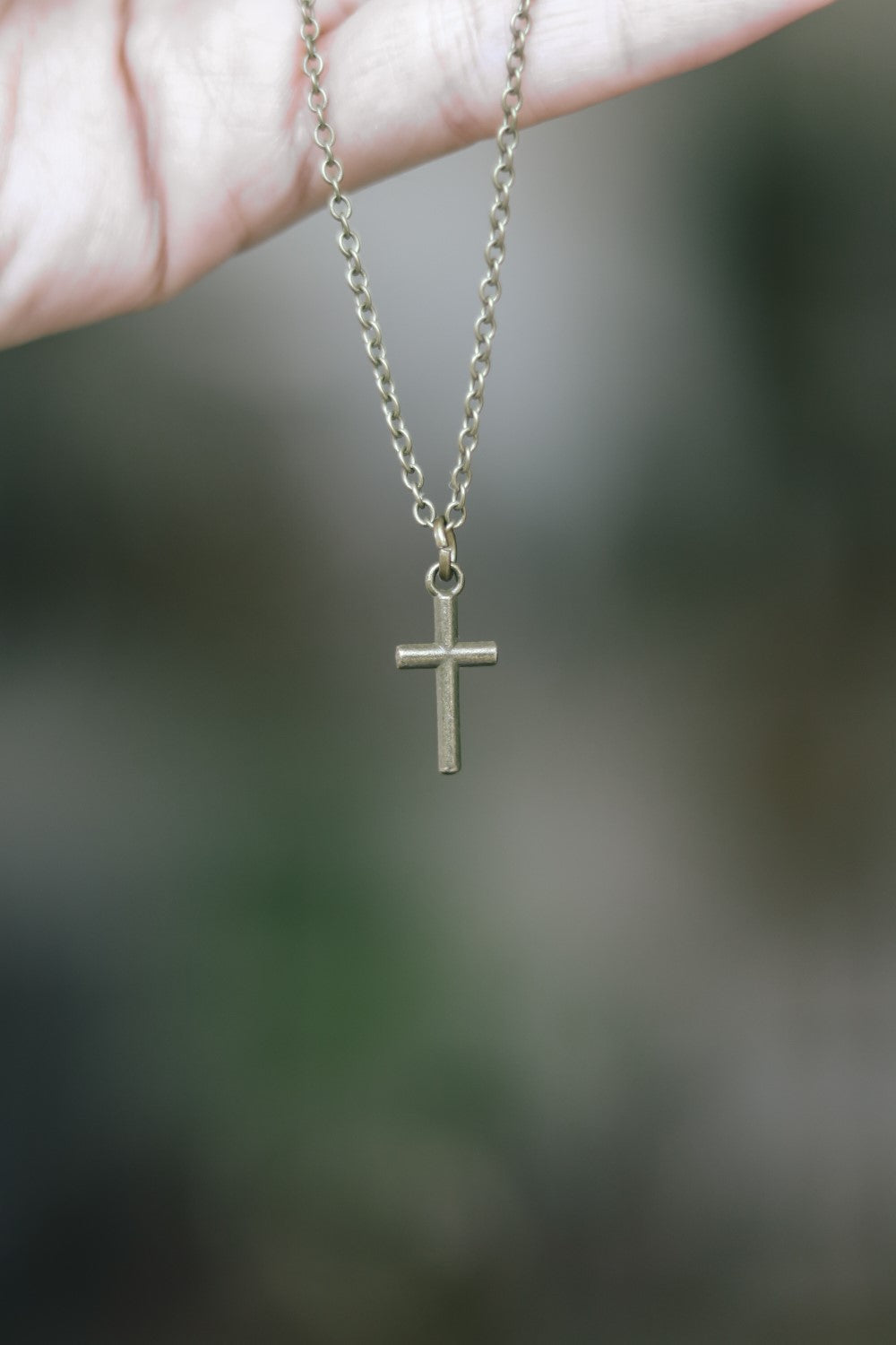 bronze cross chain necklace for men - shani and adi jewelry