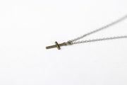 bronze cross chain necklace for men - shani and adi jewelry