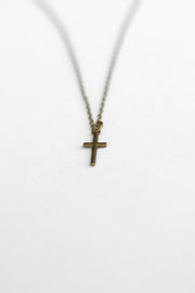 bronze cross chain necklace for men - shani and adi jewelry