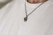 bronze chai Hebrew jewish chain necklace for men - shani and adi jewelry