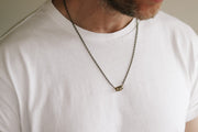 bronze hamsa chain necklace for men