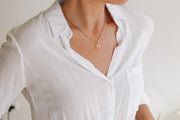 Gold sun necklace for women, stainless steel chain necklace, valentines day gift