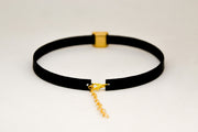 Choker necklace with a gold pyramid bead - shani-adi-jewerly