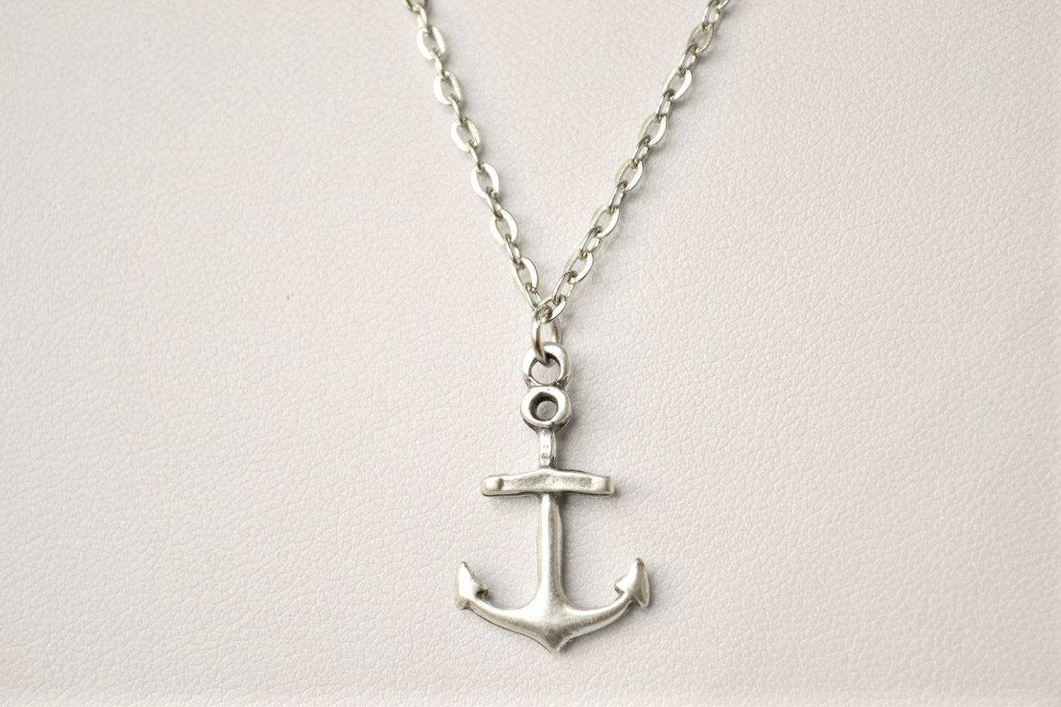 Women's silver anchor chain necklace - shani-adi-jewerly