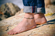 Men's anklet with a bronze Ohm - shani-adi-jewerly