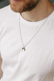 half moon necklace for men