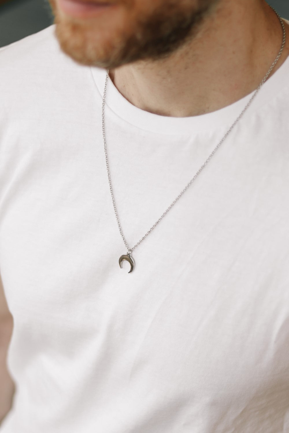 half moon necklace for men
