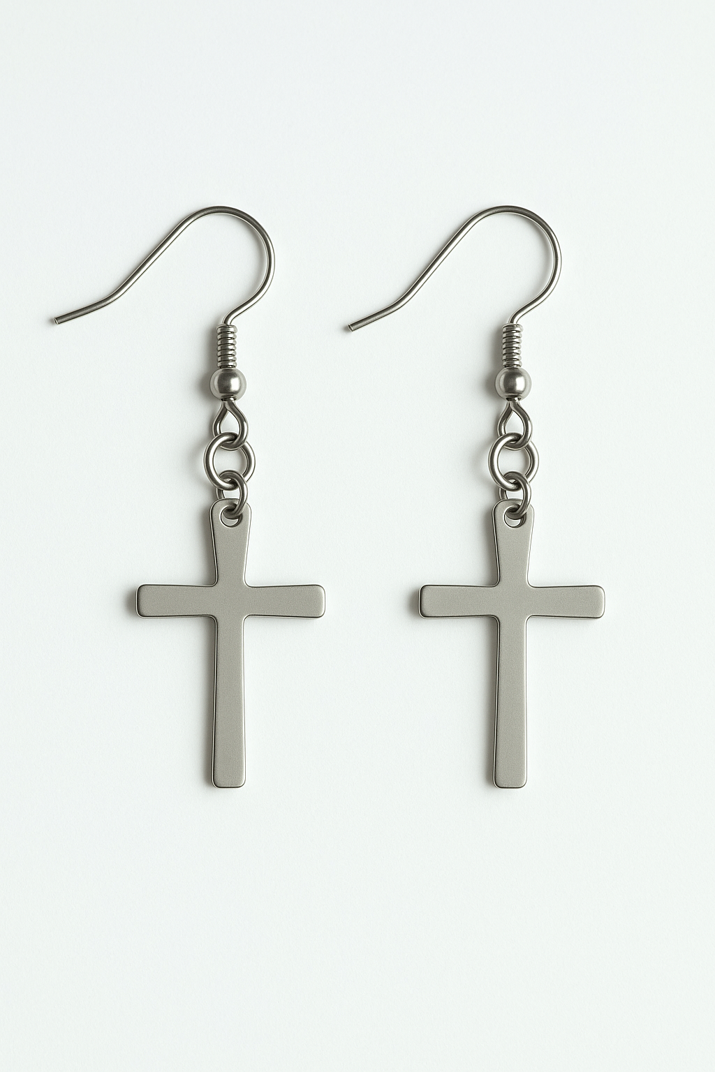 Cross earrings for women dangled cross hook drop earrings made of stainless steel