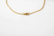 Gold-tone bar necklace for men, waterproof chain necklace, minimalist gift for him