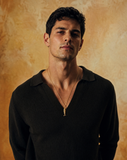 Fish chain necklace for men, stainless steel gold tone pendant, fisherman gift for him
