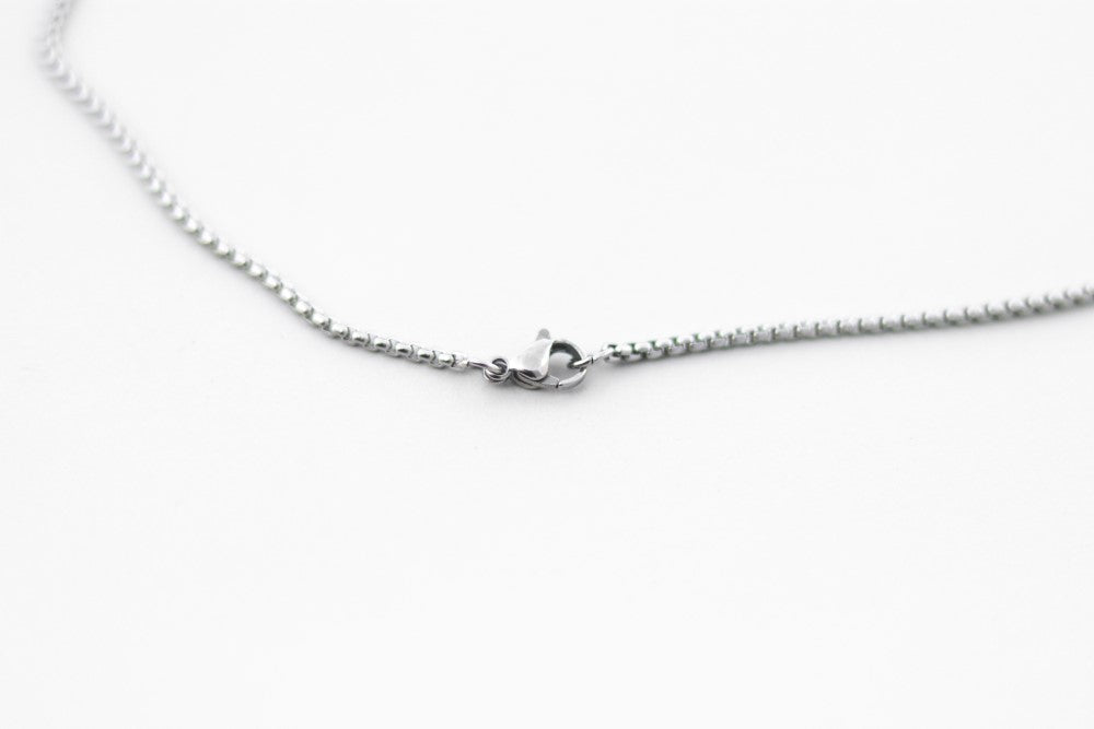 double horn half moon necklace for men