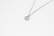 silver peace necklace for men