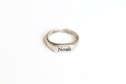 Personalized ring for men, Men's Ring with Engraved Name, Silver Initial ring for him, Gift for Father Husband, adjustable custom ring