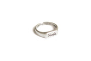 Personalized ring for men, Men's Ring with Engraved Name, Silver Initial ring for him, Gift for Father Husband, adjustable custom ring