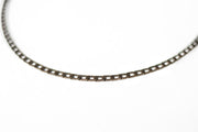 Bronze link chain necklace for men, men's necklace, flat cable chain, gift for him, minimalist mens jewelry, fathers day gift, custom size