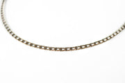 Bronze link chain necklace for men, men's necklace, flat cable chain, gift for him, minimalist mens jewelry, fathers day gift, custom size