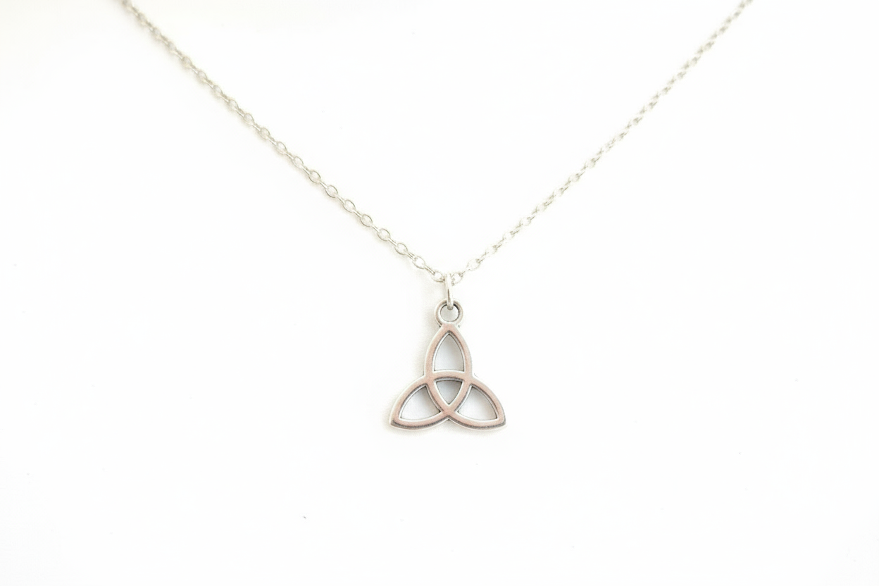 Stainless steel chain Trinity necklace for men, gift for man