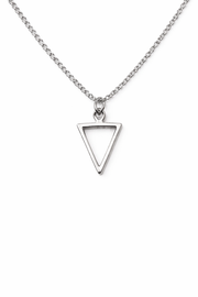 Triangle necklace for men, silver plated pendant and stainless steel chain, custom length, gift for men