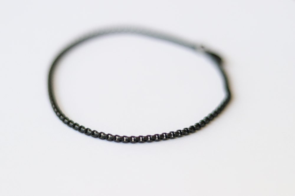 black chain anklet for men