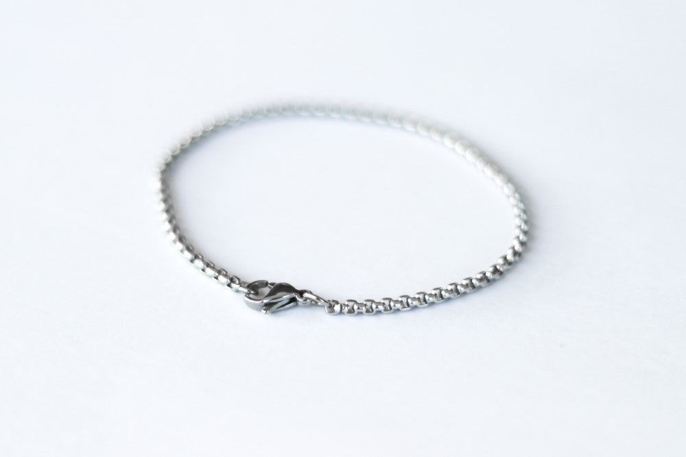 Silver bracelet, minimalist Rolo box cable chain bracelet, bridesmaids gift for her, casual everyday jewelry, bridal wedding, gift wrapped