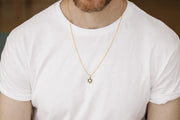 Gold necklace with a Star of David pendant for men