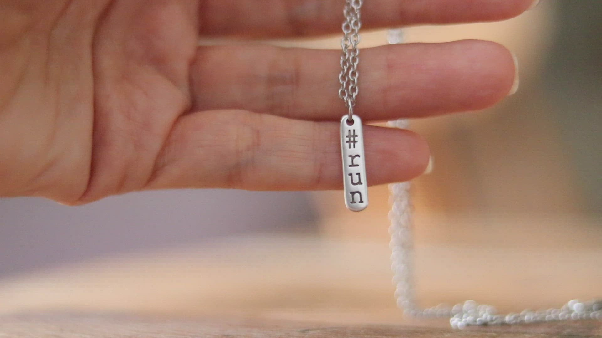 handmade run necklace for men