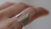 Silver front open ring for women - shani and Adi Jewelry