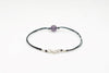 Amethyst bracelet for men, February birthstone, purple cord - shani-adi-jewerly