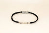 Dad bracelet, black cord, fathers day gift - shani-adi-jewerly