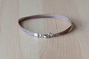 Brown cord bracelet for men, brown string jewelry for him - shani-adi-jewerly