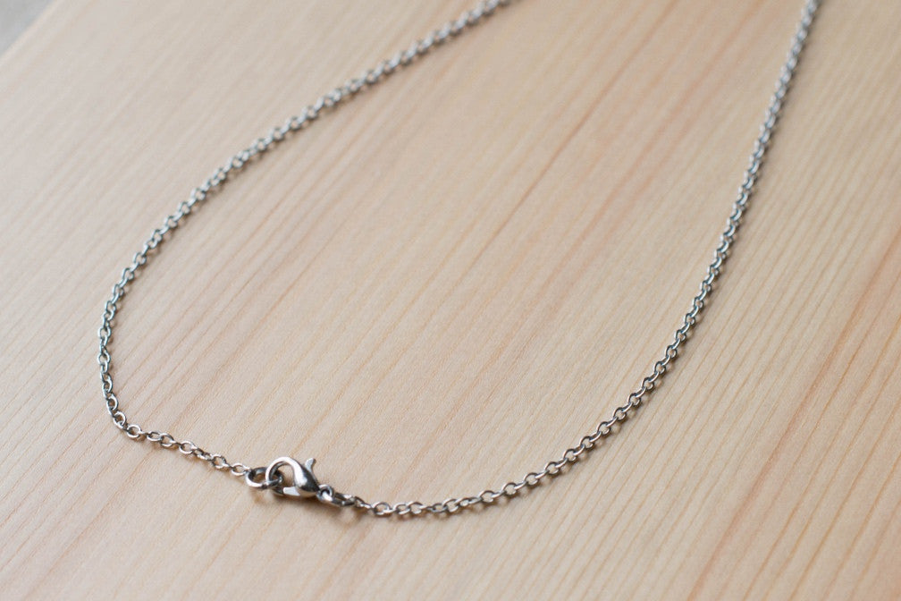 Silver triangle necklace for men, stainless steel chain necklace - shani-adi-jewerly