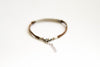 Silver Live the moment bracelet for women, brown cord, yoga jewelry, gift for her - shani-adi-jewerly