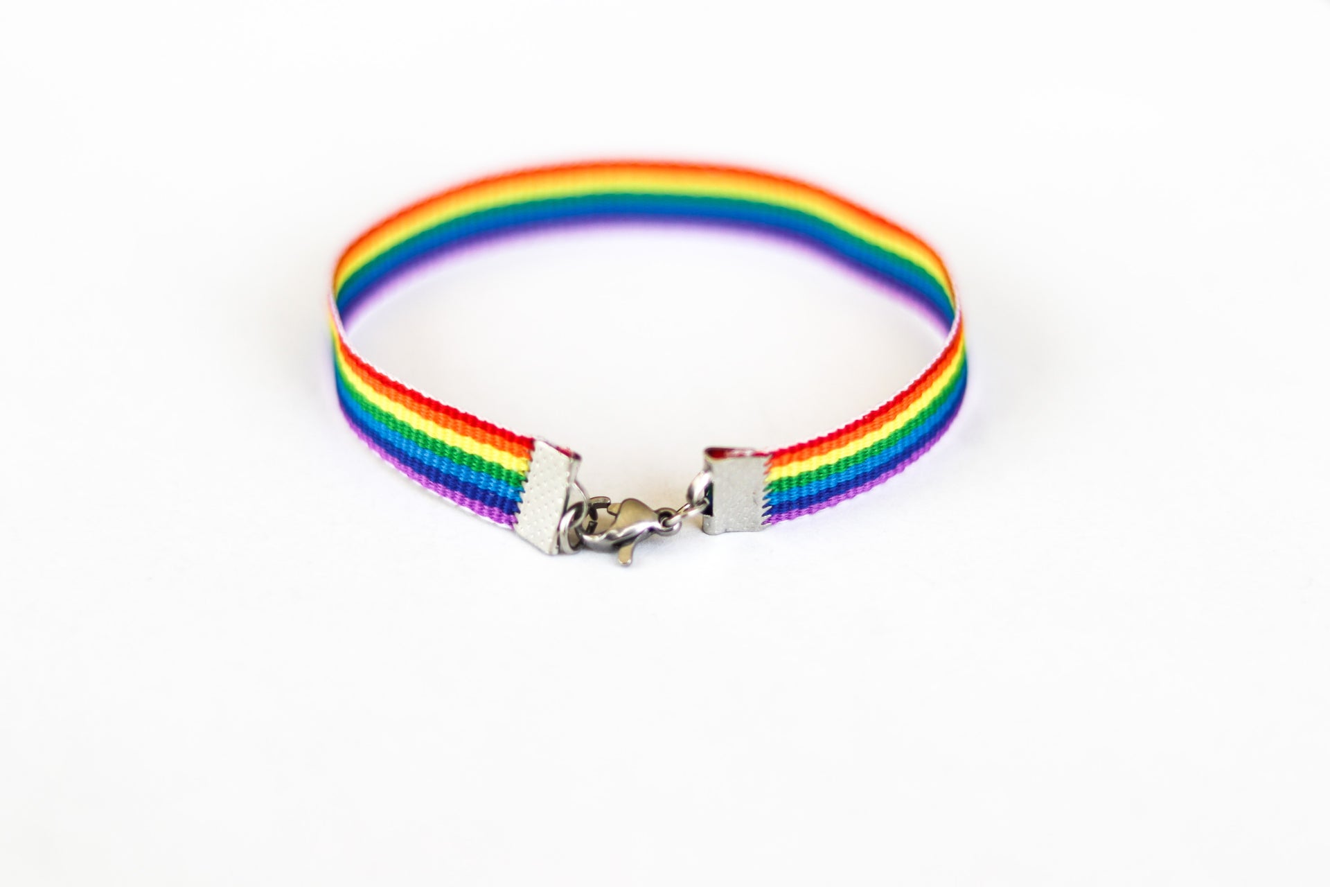 Women's Pride bracelet, rainbow flag strap bracelet, LGBTQ gift - shani-adi-jewerly