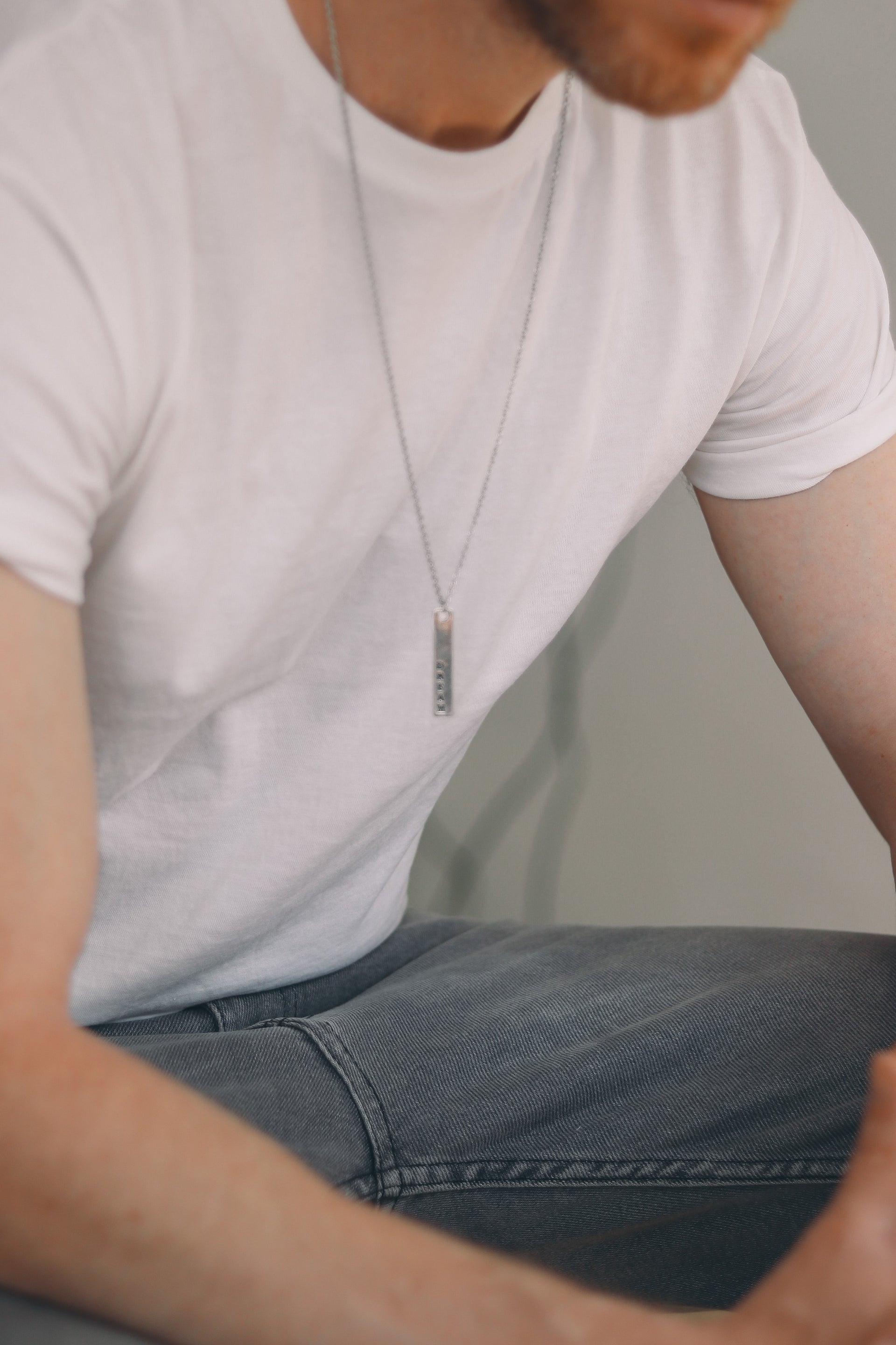 Silver dream chain necklace for men - shani-adi-jewerly