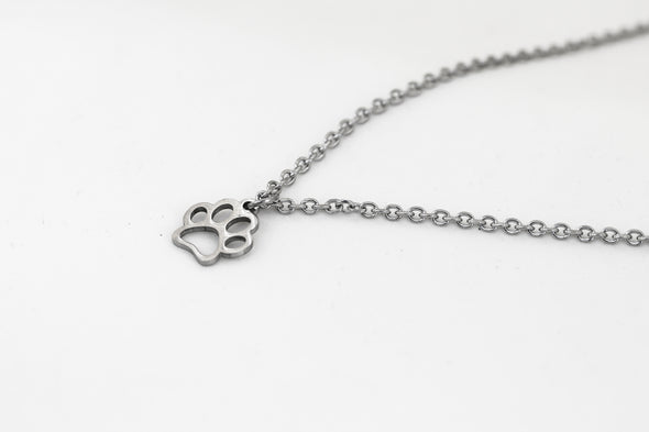 Silver paw necklace for women, waterproof chain necklace, valentines day gift