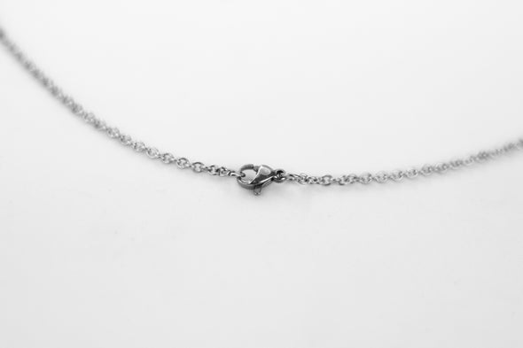 Silver bead chain necklace for men, waterproof jewelry for him, gift wrapped