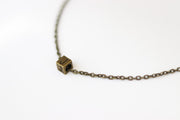 bronze initial chain necklace for men - Shani and Adi Jewelry