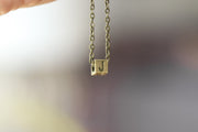 bronze initial chain necklace for men - Shani and Adi Jewelry