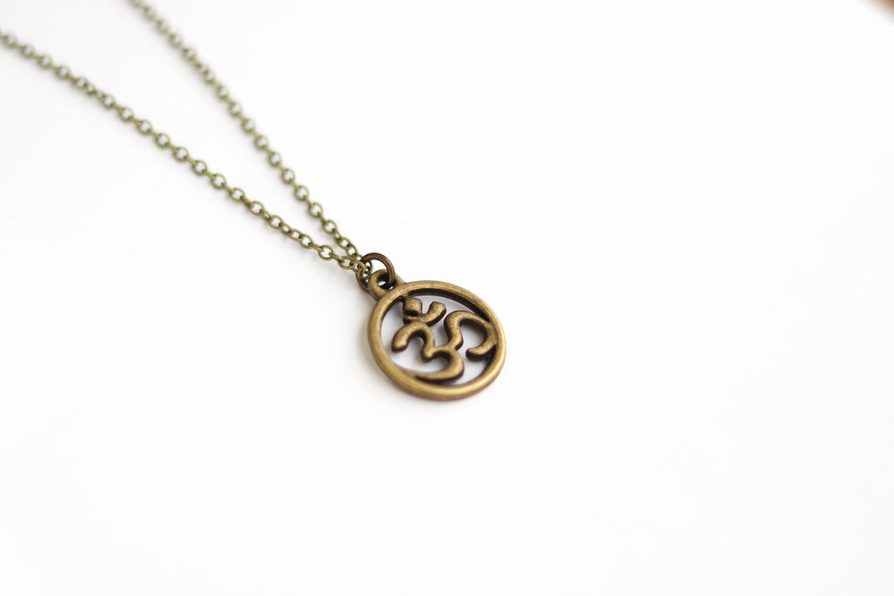 bronze om chain necklace for men - Shani and Adi Jewelry
