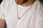 bronze initial chain necklace for men - Shani and Adi Jewelry