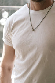 bronze initial chain necklace for men - Shani and Adi Jewelry