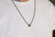 bronze initial chain necklace for men - Shani and Adi Jewelry