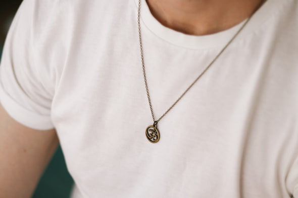 bronze om chain necklace for men - Shani and Adi Jewelry